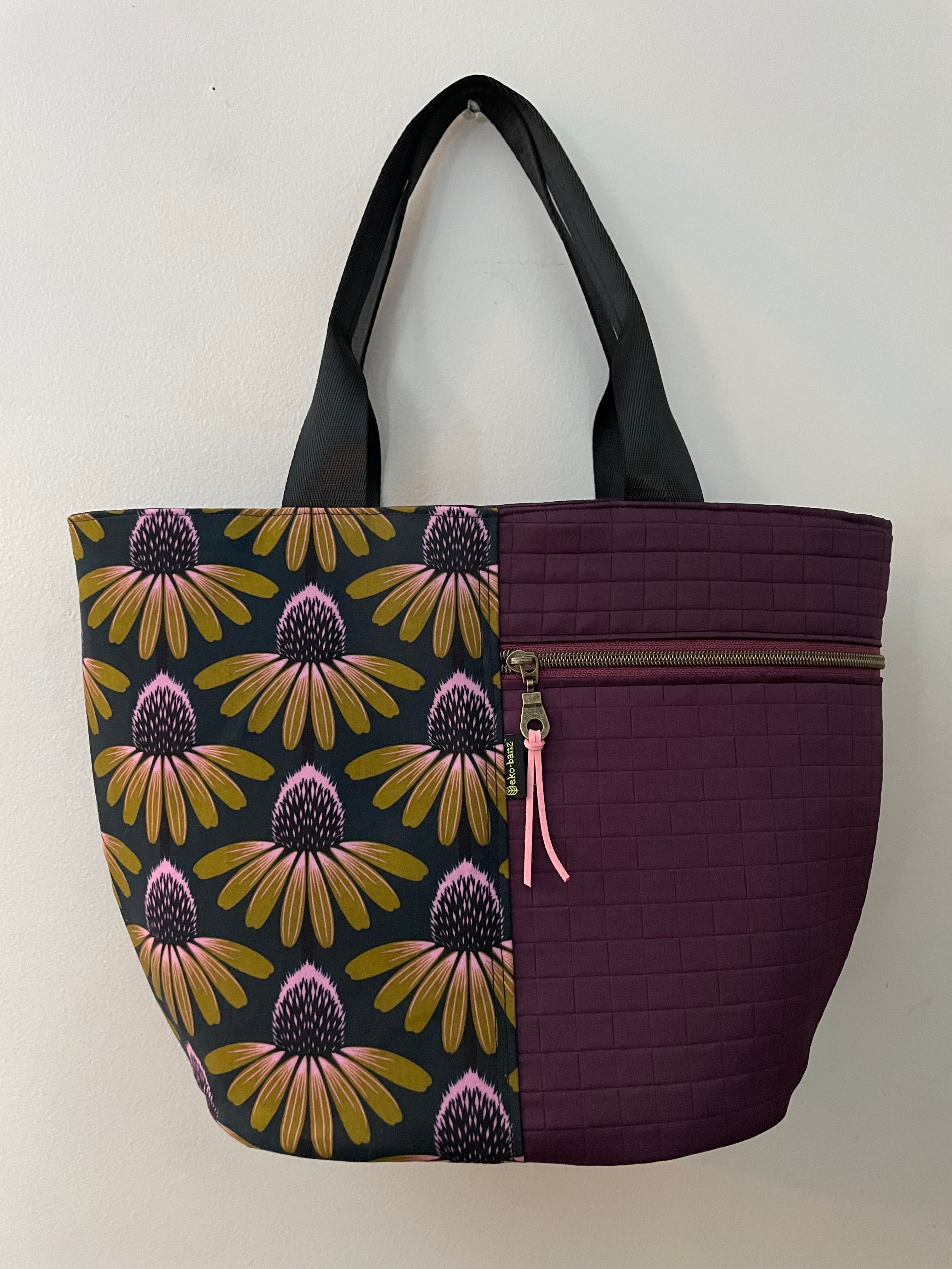 Crescent Tote - Echinacea Design