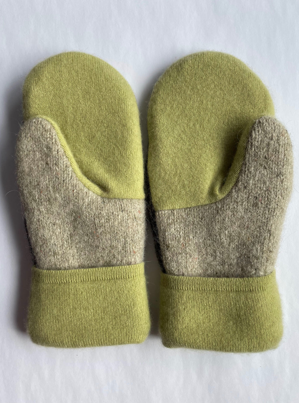 Wool Mitten - Heathered Brown and Tan
