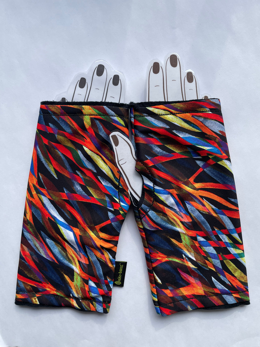 Fingerless Mitts - Autumn Forest Pattern