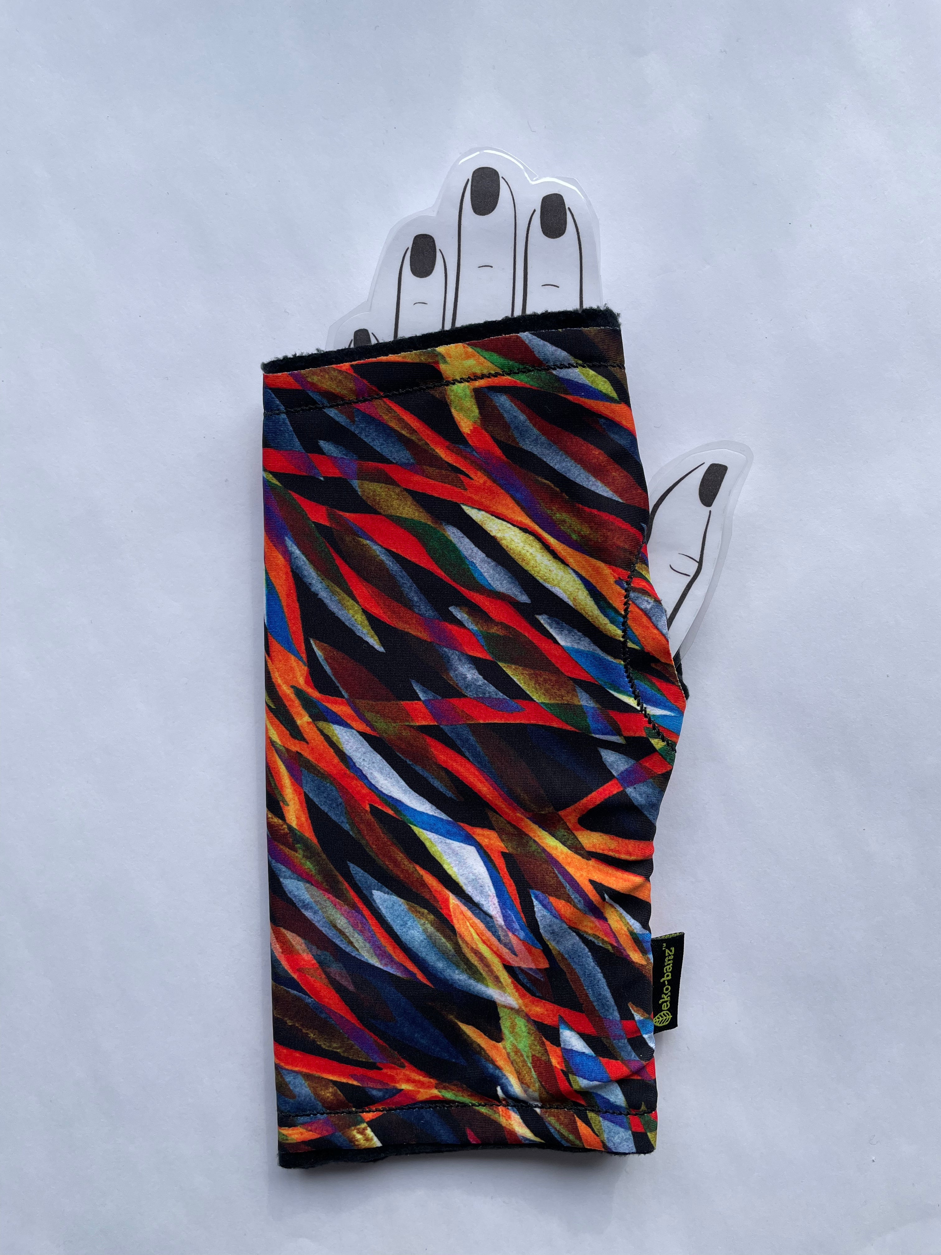 Fingerless Mitts - Autumn Forest Pattern