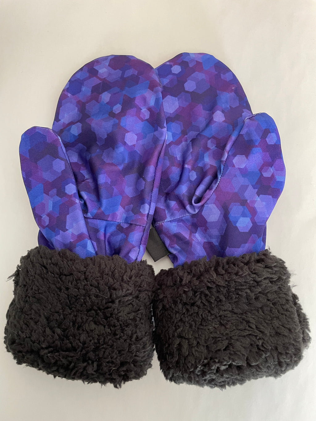 Patterned Mitts - Fractured Purple