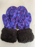 Patterned Mitts - Fractured Purple