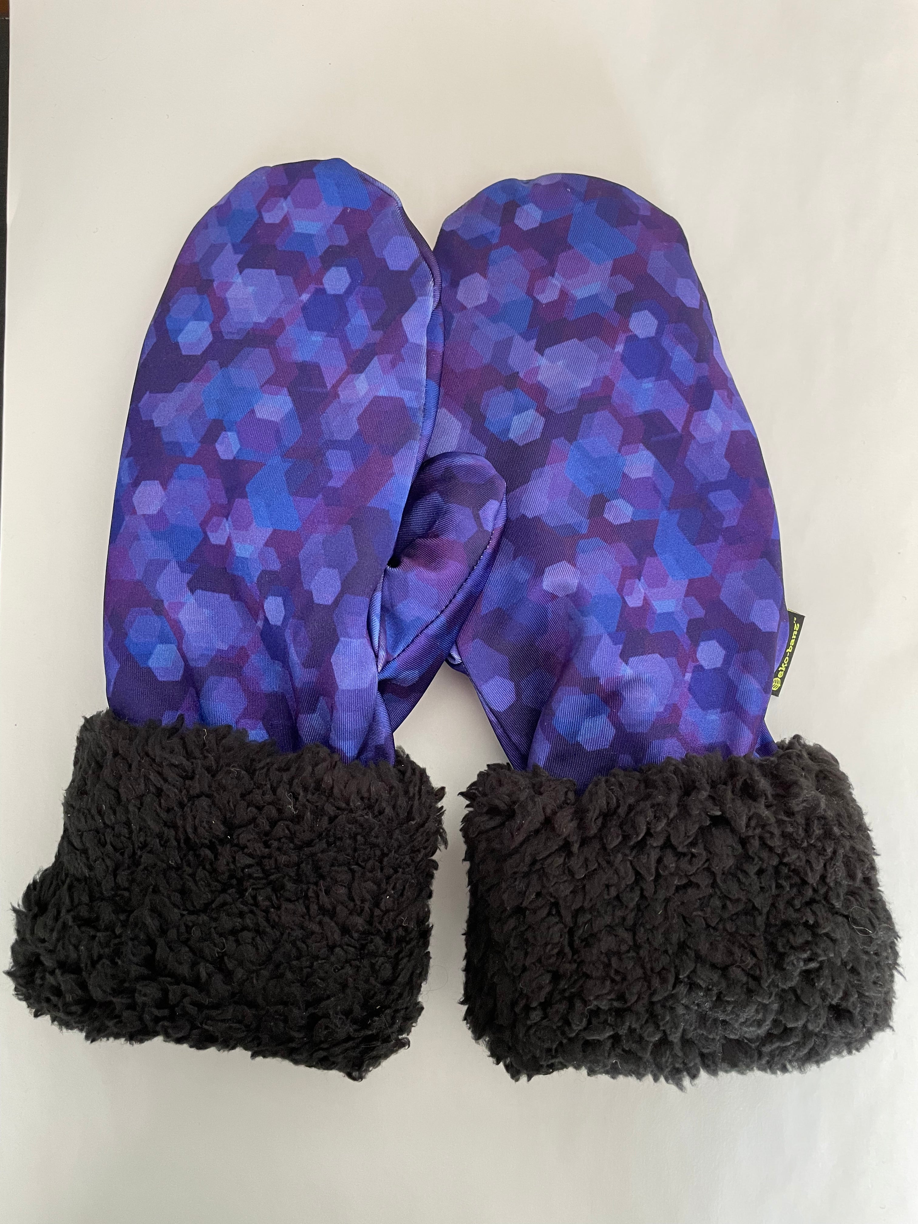 Patterned Mitts - Fractured Purple