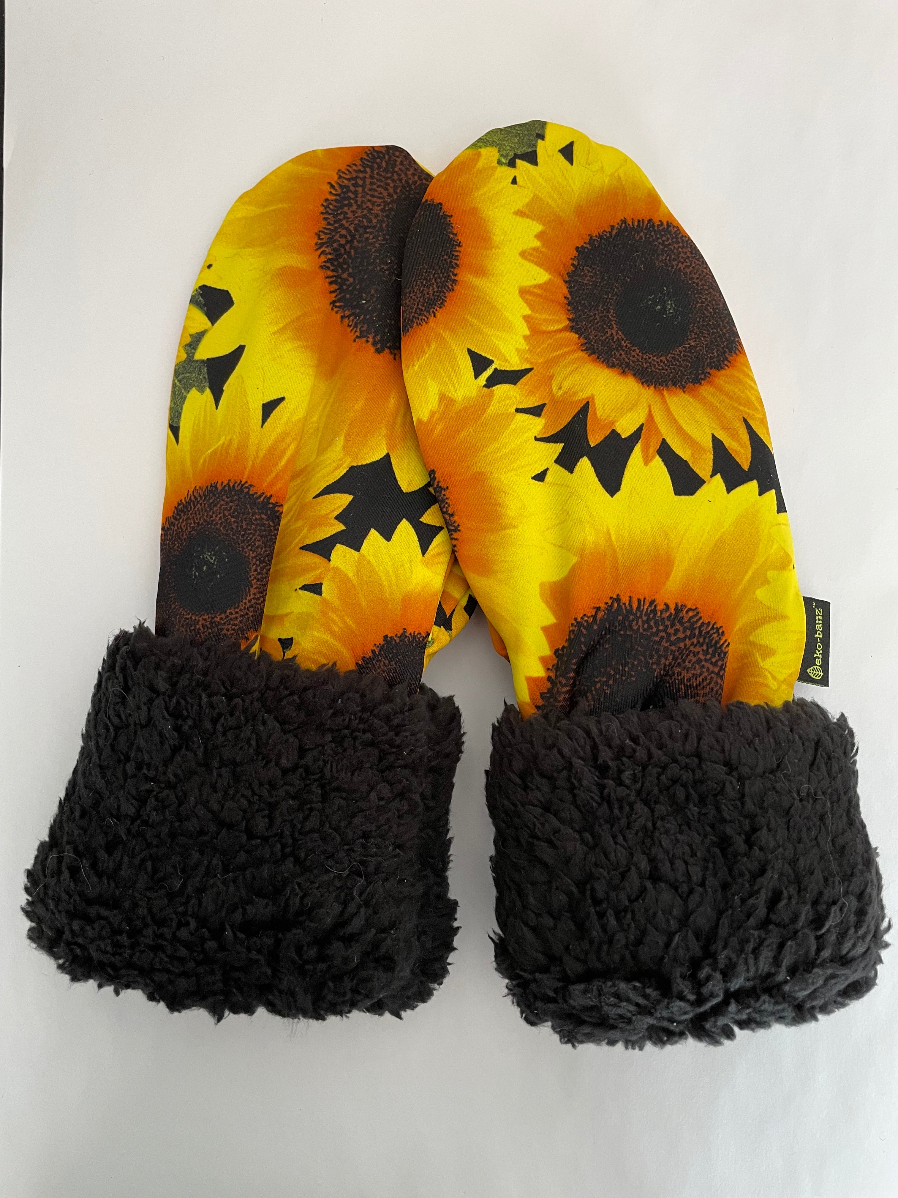 Patterned Mitts - Sunflowers