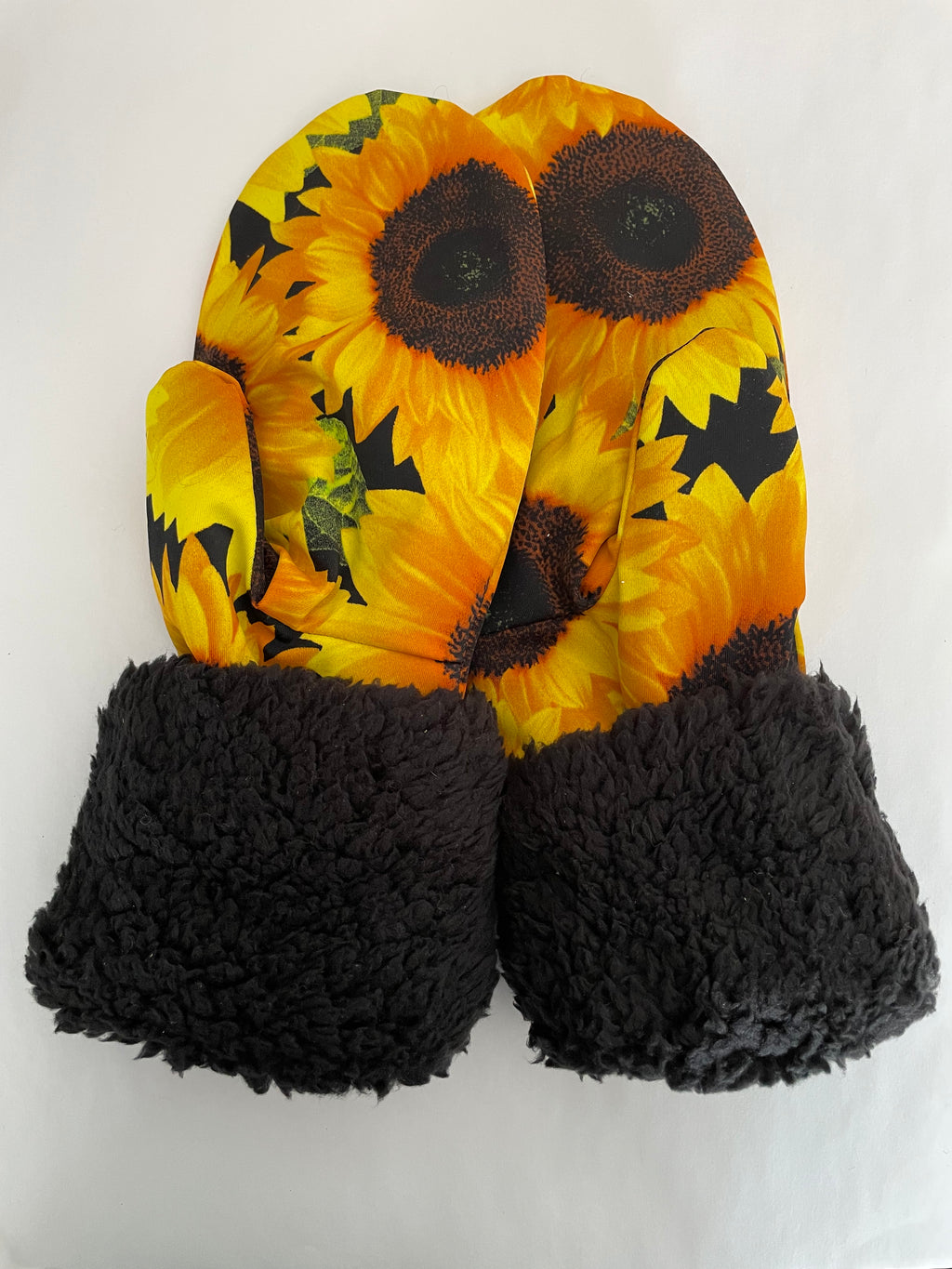 Patterned Mitts - Sunflowers