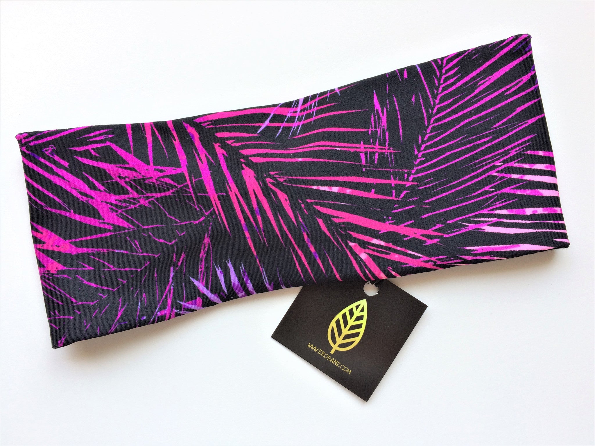Fuchsia Palm Frond Headband
