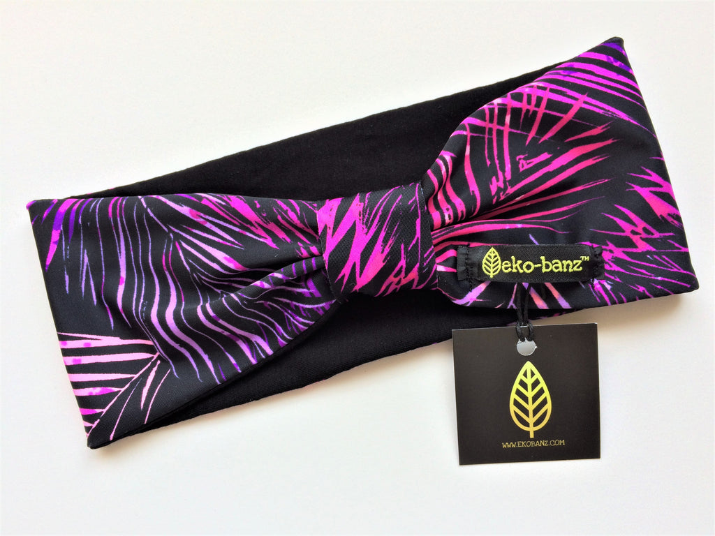 Fuchsia Palm Frond Headband