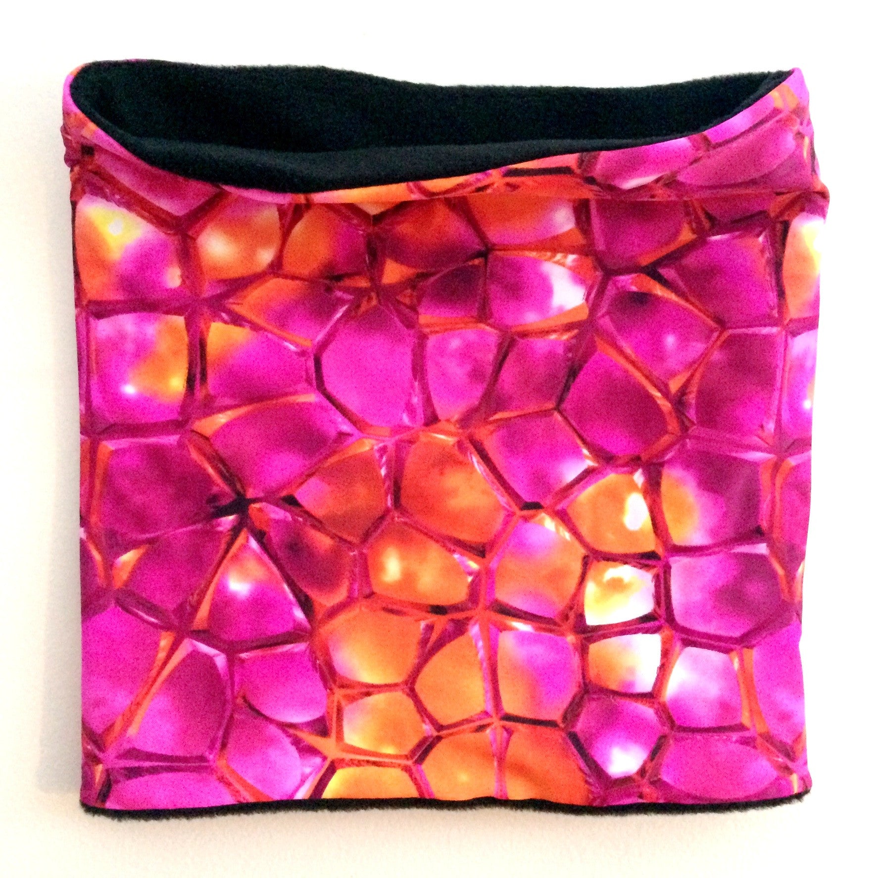 Fuschia/Orange Sparkly Print Neck Warmer