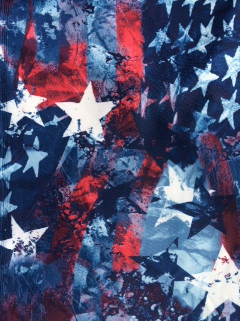 Red, White and Blue Print Hat