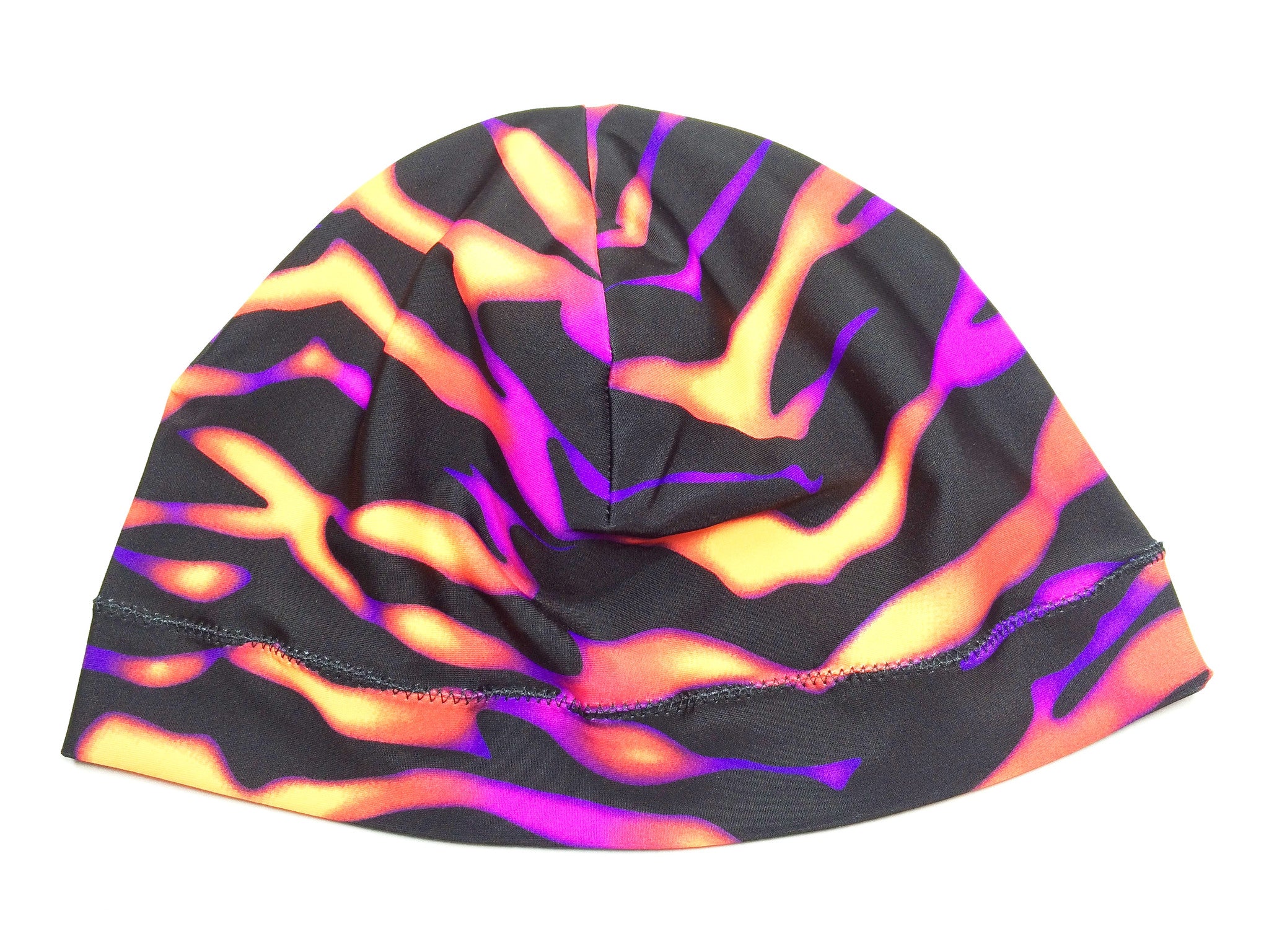 Flame Print Hat- Blue/Green or Pink/Purple