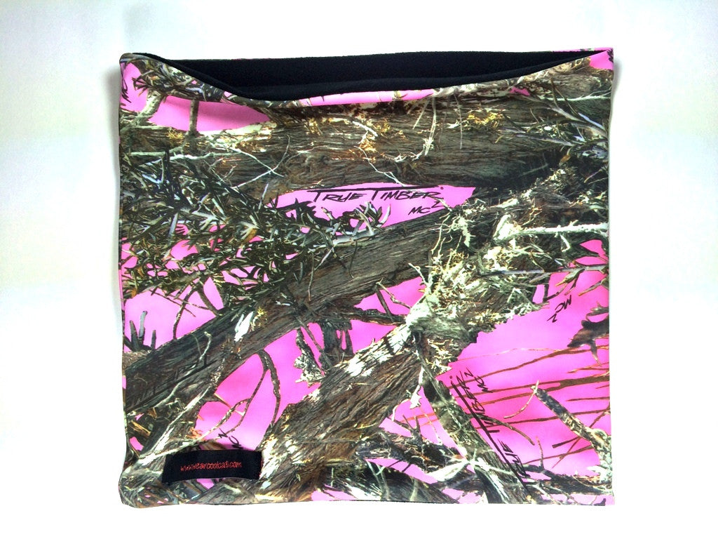 Camo Print Neck Warmers: Pink, Orange, Brown